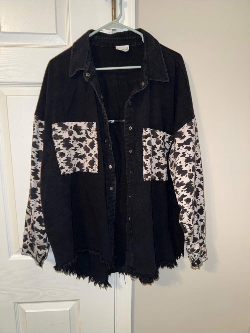 Black and Cowprint Jacket